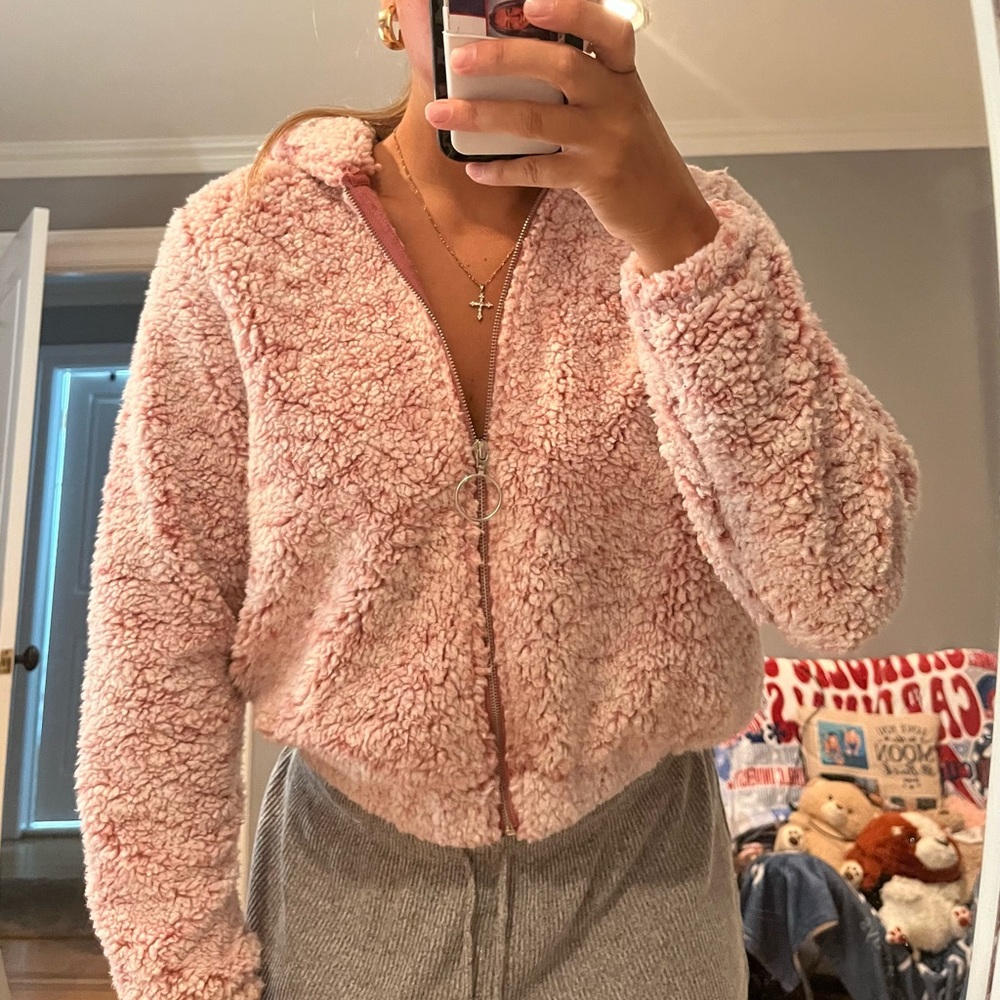 Cozy Pink Teddy Jacket